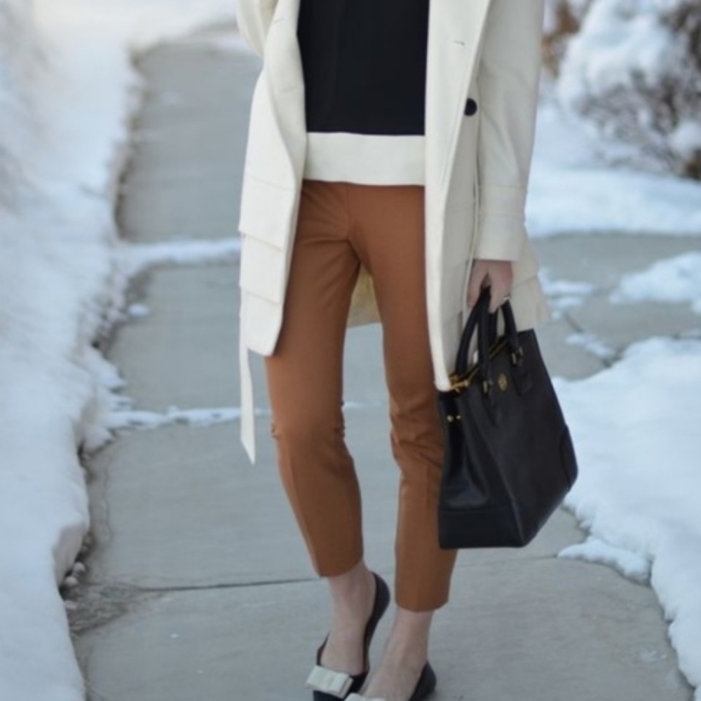 Jcrew camel trousers